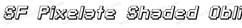 SF Pixelate Shaded Oblique字体转换